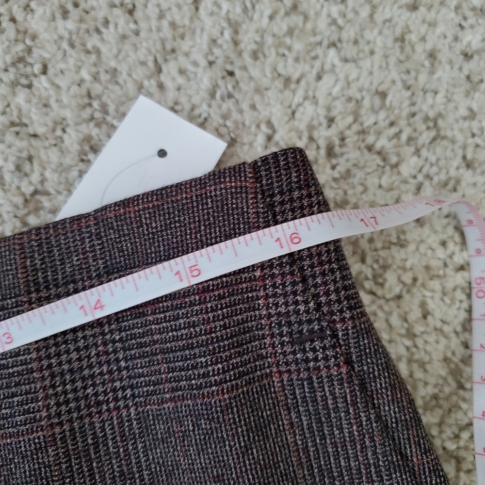 LOFT slim tailored high waist ankle length dress pants, 33", brown - Picture 9 of 11